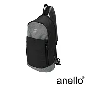 anello 獨特混色花紋簡約設計單肩背包 黑色x灰色