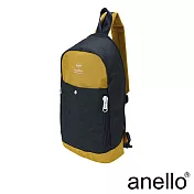 anello 獨特混色花紋簡約設計單肩背包 深藍x黃色