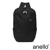 anello 流線型素色簡約後背包 黑色