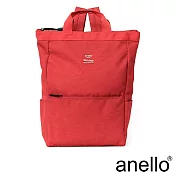 anello 輕量休閒手提後背兩用包 唇紅色