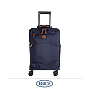 【BRIC S】超輕量 20吋 小牛皮防水軟布登機箱深藍色