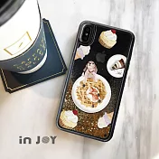 INJOYmall for iPhone XS 愛甜食米格魯 透明 閃亮 流沙手機殼 保護殼