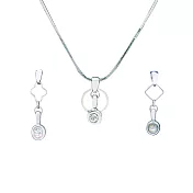 【BILLY KING 貝麗晶】輕時尚 奧地利水晶鑽墜子套組