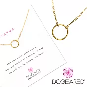 Dogeared 許願金項鍊 經典圓滿優雅金圈 Karma Necklace 附原廠禮盒