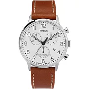 【TIMEX】天美時 復刻系列 經典復古手錶  (棕/白TXTW2T28000)