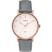 【TIMEX】天美時 復刻系列 簡約復古手錶  (灰/玫瑰金TXTW2T31800)