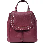 MICHAEL KORS 鉚釘翻蓋後背包-酒紅（現貨+預購）酒紅