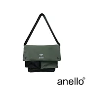 anello 海外限定率性軍風休閒斜背包 灰綠色 M尺寸