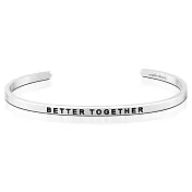 MANTRABAND 美國悄悄話手環 銀色 Better Together 最好在一起