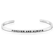 MANTRABAND 美國悄悄話手環 銀色 Forever And Always 永遠的永遠