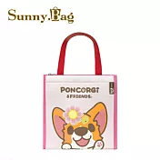 Sunny Bag - 柯基犬椪椪直式保冷袋_花圈椪椪款