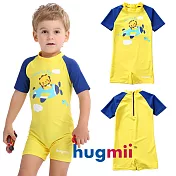 【hugmii】童趣造型連身兒童泳裝_黃#100