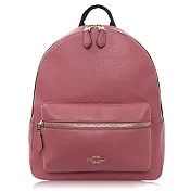COACH 卵石皮革 / 中型 / 後背包_玫瑰粉