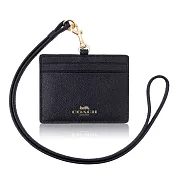 COACH 十字紋皮革 / 證件夾 / 識別證套_黑色