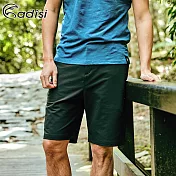 ADISI 男四面彈性抗汙撥水休閒短褲AP1911016 (S-2XL) / 城市綠洲 (防潑水、四向彈性)M黑
