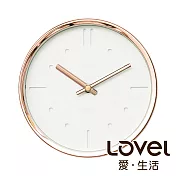 Lovel 16cm典雅玫瑰金框靜音時鐘 - 共3款超時空白