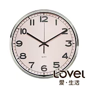 Lovel 31cm工業風鐵框魚眼鏡面靜音時鐘 - 共5款粉