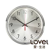 Lovel 31cm工業風鐵框魚眼鏡面靜音時鐘 - 共5款銀