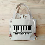 我思我作|熱愛音樂_鋼琴 束口提袋/餐袋