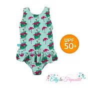 【Elly la Fripouille】法國防曬兒童泳裝_紅鶴鳥連身泳衣2-3Y