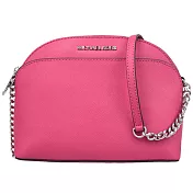 MICHAEL KORS 防刮皮革斜背貝殼包-玫粉色（現貨+預購）玫粉色