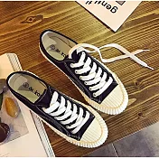 (預購商品) JDS嚴選-原宿百搭帆布休閒鞋EU35黑色