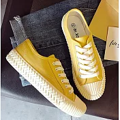 (預購商品) JDS嚴選-原宿百搭帆布休閒鞋EU35黃色