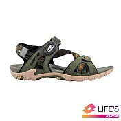 LOTTO 義大利 男 排水磁扣涼鞋-US7軍綠