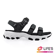 LOTTO 義大利 女 增高厚底涼鞋-US5黑