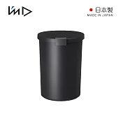 【日本岩谷Iwatani】圓形可分類密封防臭垃圾桶-12.4L -黑