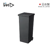 【日本岩谷Iwatani】方形可分類手壓彈蓋式垃圾桶(附輪)-24L -黑