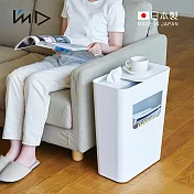 【日本巖谷Iwatani】日本製ENOTS側面收納置物活動邊桌(附輪)-13.5L-白