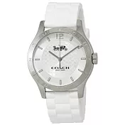 COACH 矽膠石英指針手錶-白（現貨＋預購）白
