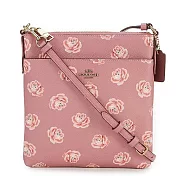 COACH 玫瑰印花方形斜背包-粉（現貨＋預購）粉