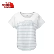 【The North Face】女 FLASHDRY吸濕排汗短袖T恤L白