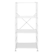 [MUJI無印良品]SUS鋼製層架組 /亮面淺灰/中/9S