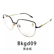 【Front 光學眼鏡】GM1911-三色可挑選(雙色造型百搭光學眼鏡)Bkgd09黑金框