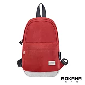 AOKANA奧卡納 防盜搶隨身胸包安全防水防盜背包男 休閒包女 單肩斜背包 附海關鎖 68-101 YKK拉鍊熱情紅