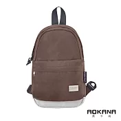 AOKANA奧卡納 防盜搶隨身胸包安全防水防盜背包男 休閒包女 單肩斜背包 附海關鎖 68-101 YKK拉鍊質感褐
