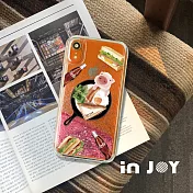 INJOYmall for iPhone 6 / 6s 早安豬瘋可樂 透明 閃亮 流沙手機殼 保護殼