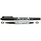 San-X 角落公仔 Zebra 雙頭油性簽字筆。黑