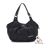 B.S.D.S冰山袋鼠 - 香巧班尼 - 托特購物造型手提側背兩用包 - 魔力黑【604K】