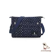 B.S.D.S冰山袋鼠 - 楓糖瑪芝 - 橫式造型百搭斜背包 - 幾何藍【003】