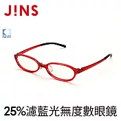 JINS 25%濾藍光無度數鏡框(AFPC14S105)深酒紅