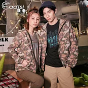 ADISI 女COOL鈦抗UV撥水連帽日系印花外套AJ1911039 (S-2XL) / 城市綠洲 (UPF50+、抗紫外線、防曬、降溫)S山形迷彩