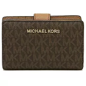 MICHAEL KORS Logo防刮皮革中夾-咖啡駝（現貨+預購）咖啡駝