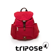 tripose MEMENTO系列微皺尼龍經典輕量後背包(小) 石榴紅