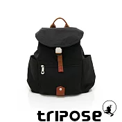 tripose MEMENTO系列微皺尼龍經典輕量後背包(小) 潮感黑