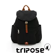 tripose MEMENTO系列微皺尼龍經典輕量後背包(大) 潮感黑