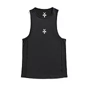 【Y.A.S】男-彈力透氣運動緊身背心-黑(PA91102)MM